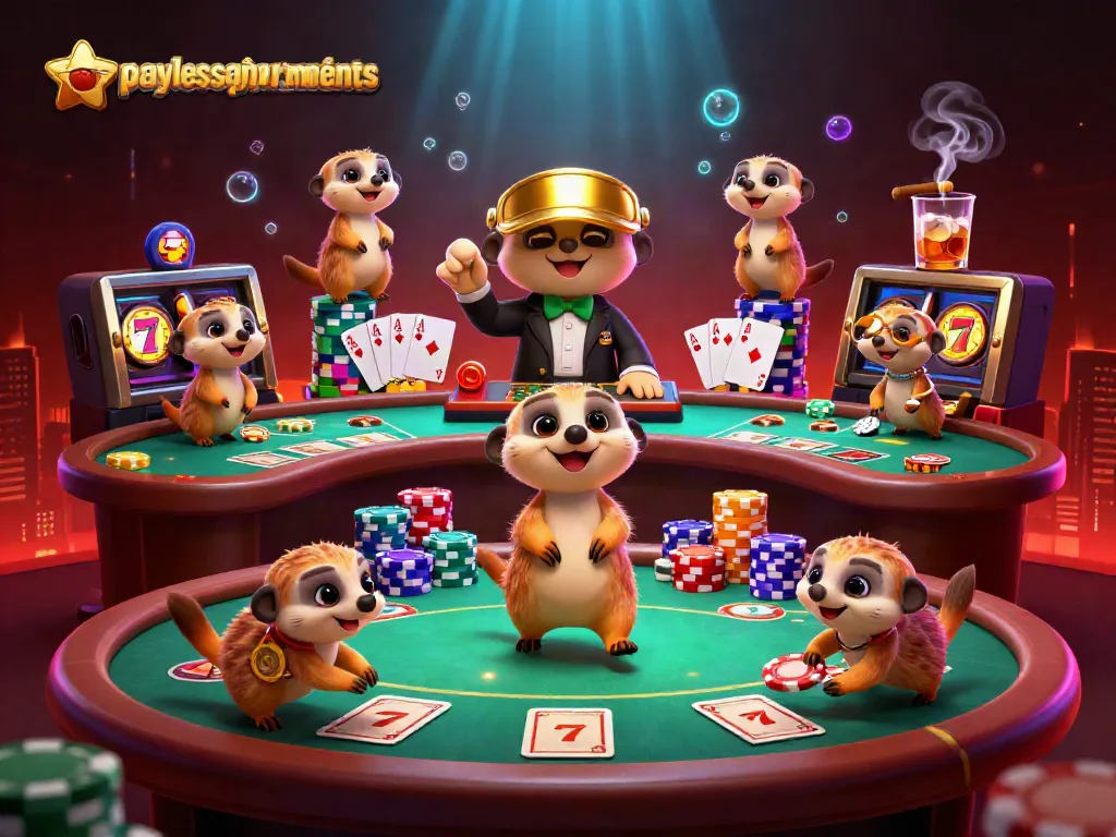 Join the fun at paylessapartments as meerkats manage an exciting casino game!